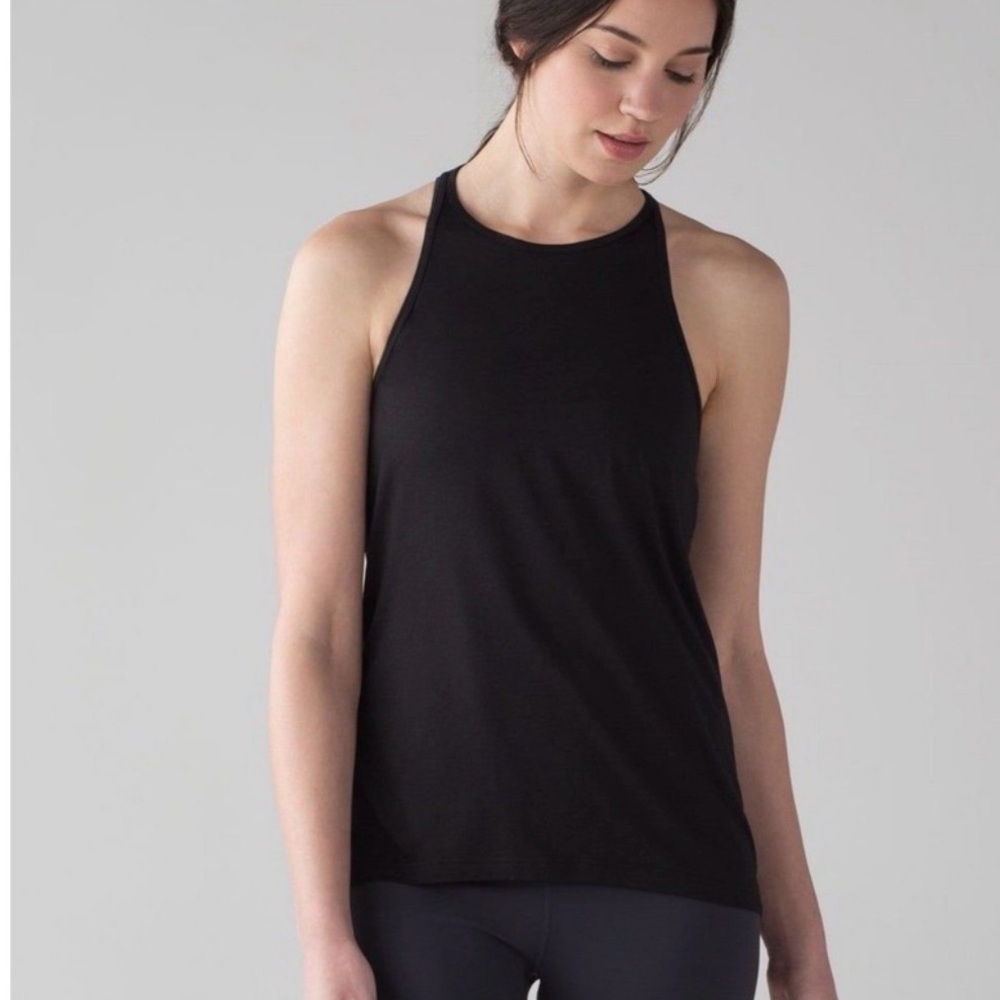 Lululemon Trapeze Racerback Tank• Black•High Neck• NWT. Women's Size 2